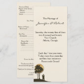 Island Paradise Wedding Program Programm (Vorne/Hinten)