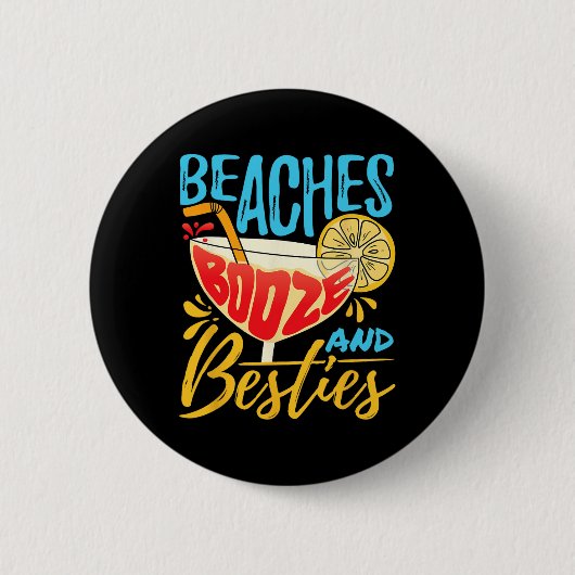 Island Party Beach Bachelorette - Strände Bootsfah Button (Vorderseite)