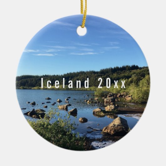 Island - Personalisierte Keramik Ornament (Vorne)