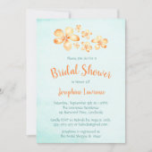 Island Plumeria Bridal Dusche Einladungen (Vorderseite)