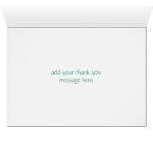 Island Plumeria Danke Karte (Innenansicht Horizontal (Unten))