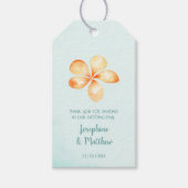 Island Plumeria Gastgeschenk Hochzeit Tags Geschenkanhänger (Vorderseite)