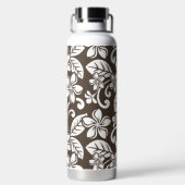 ISLAND PLUMERIA (KAFFEE BROWN) WASSERFLASCHE TRINKFLASCHE (Rückseite)