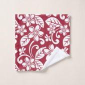 ISLAND PLUMERIA (KARDINAL RED) BAD TOWEL SET (Waschlappen)