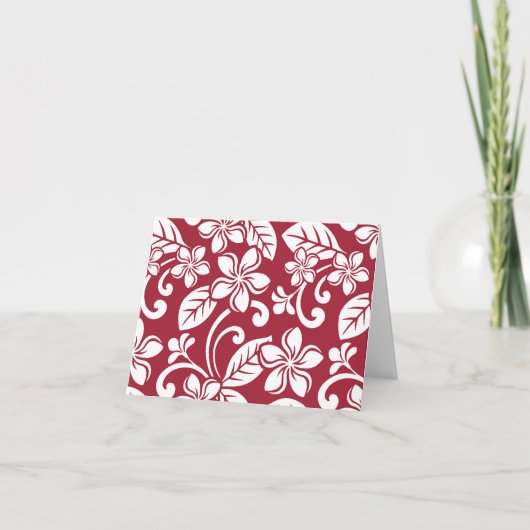 ISLAND PLUMERIA (KARDINAL RED) Danke, Karte (Vorderseite)