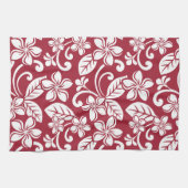 ISLAND PLUMERIA (KARDINAL RED) Küchentücher (Horizontal)