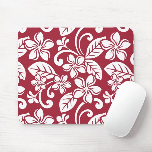 ISLAND PLUMERIA (KARDINAL RED) Mousepad (Mit Mouse)