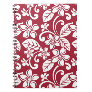 ISLAND PLUMERIA (KARDINAL RED) Notebook Notizblock