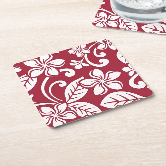 ISLAND PLUMERIA (KARDINAL RED) Paper Untersetzer (angewinkelt)