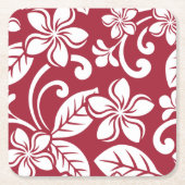 ISLAND PLUMERIA (KARDINAL RED) Paper Untersetzer (Vorderseite)