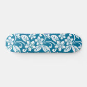 ISLAND PLUMERIA (KARIBISCHE BLAU) SKATEBOARD (Horizontal)