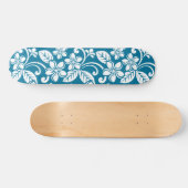 ISLAND PLUMERIA (KARIBISCHE BLAU) SKATEBOARD (Horizontal)