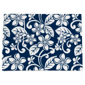 ISLAND PLUMERIA (NAVY BLUE) Geschenktasche Große Geschenktüte (Vorderseite)