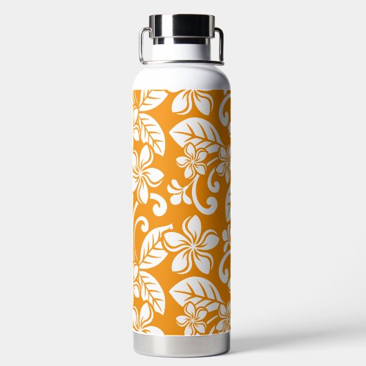 ISLAND PLUMERIA (ORANGE) WASSERFLASCHE TRINKFLASCHE (Rückseite)