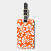 ISLAND PLUMERIA (SEHR ORANGE) Gepäckmarke Gepäckanhänger (Vorderseite vertikal)
