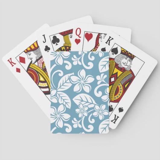 ISLAND PLUMERIA (SLATE BLAU) Bicycle Playing Cards Spielkarten (Rückseite)
