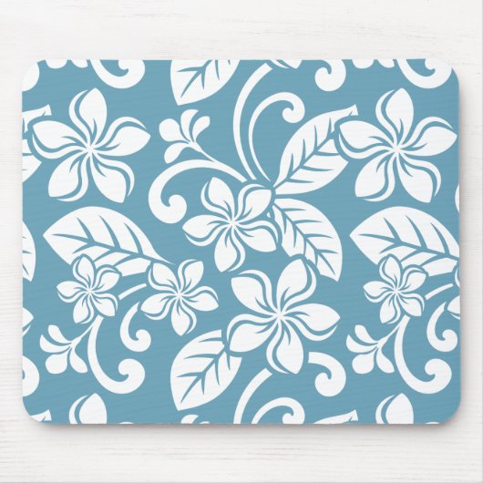 ISLAND PLUMERIA (SLATE BLAU) Mousepad (Vorne)