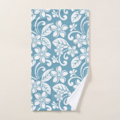 ISLAND PLUMERIA (SLATE BLAUE) BAD TOWEL SET (Handtuch)