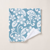 ISLAND PLUMERIA (SLATE BLAUE) BAD TOWEL SET (Waschlappen)