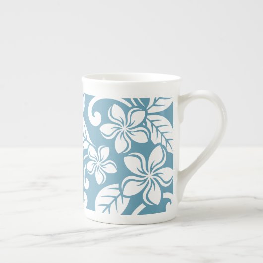 ISLAND PLUMERIA (SLATE BLAUE) KNOCHENCHINA TASSE (Rechts)