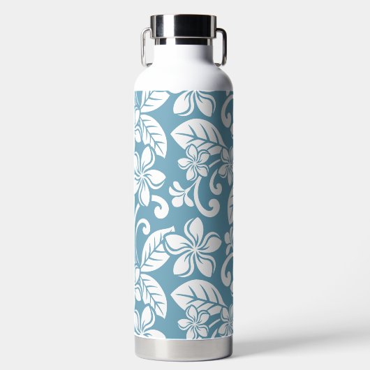 ISLAND PLUMERIA (SLATE BLUE) WASSERFLASCHE TRINKFLASCHE (Vorderseite)