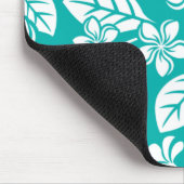 ISLAND PLUMERIA (TURQUOISE) Gepäckmarke Mousepad (Ecke)