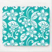 ISLAND PLUMERIA (TURQUOISE) Gepäckmarke Mousepad (Vorne)