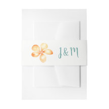 Island Plumeria Watercolor Wedding