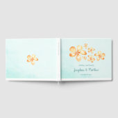 Island Plumeria Watercolor Wedding Gästebuch (Voll)