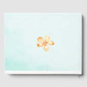 Island Plumeria Watercolor Wedding Gästebuch (Rückseite)