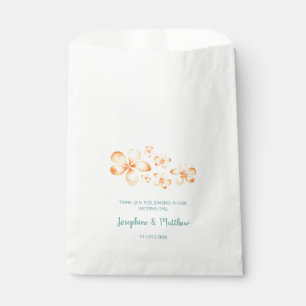 Island Plumeria Watercolor Wedding Geschenktütchen