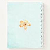 Island Plumeria Watercolor Wedding Notizblock (Rückseite)