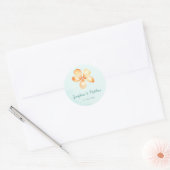 Island Plumeria Watercolor Wedding Stickers (Umschlag)