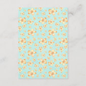 Island Plumeria Wedding Information Cards Begleitkarte (Rückseite)