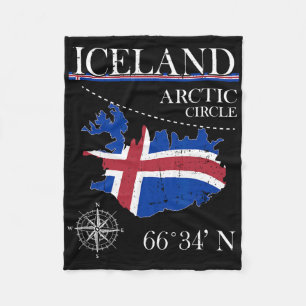 Island - Polarkreis - Polar Nordinsel Island Fleecedecke