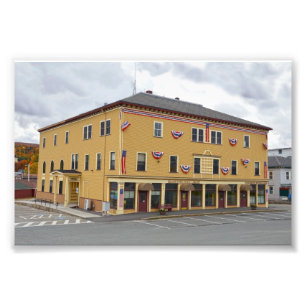 Island Pond, Vermont, Public Library und Rathaus Fotodruck