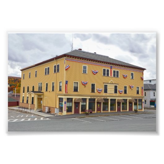 Island Pond, Vermont, Public Library und Rathaus Fotodruck (Vorne)