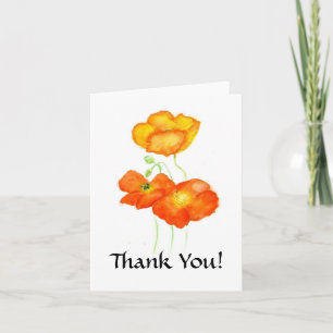 Island Poppies Danke Notecard