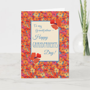 Island Poppies Grandeltern Day Card, Großvater Karte