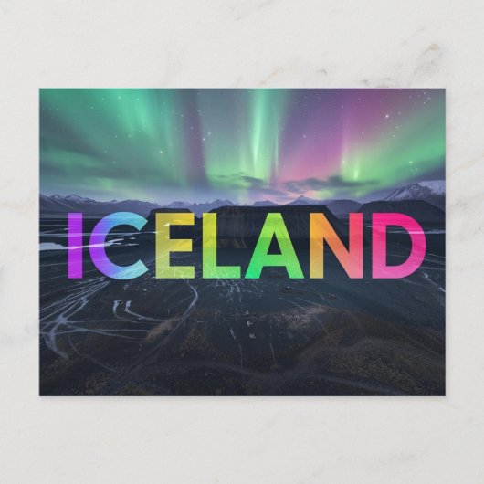 Island Postkarte (Vorderseite)