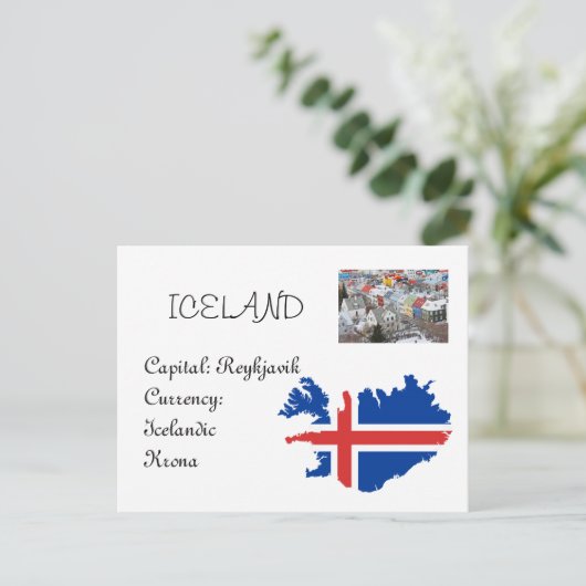 Island Postkarte (Stehend Vorderseite)