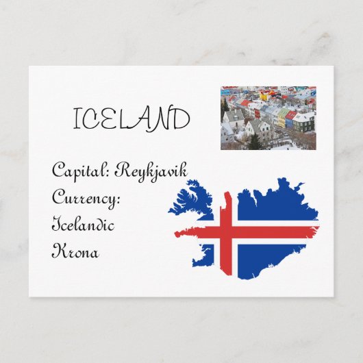 Island Postkarte (Vorderseite)