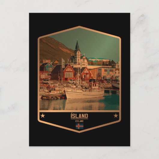 Island Postkarte (Vorderseite)