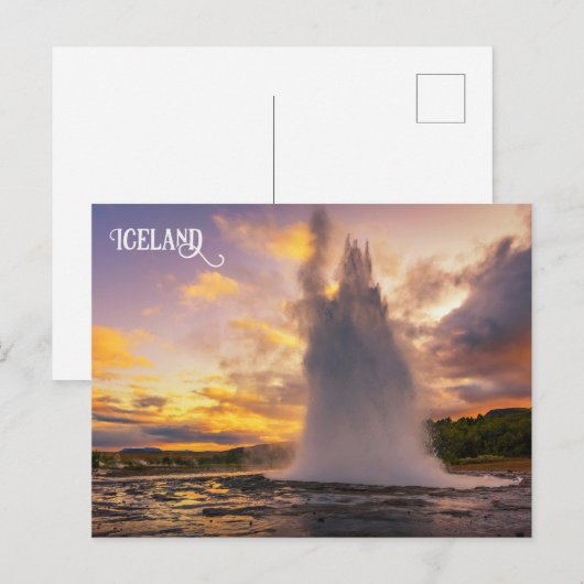 Island Postkarte (Vorne/Hinten)