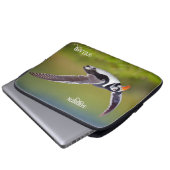 Island Puffin Individuelle Name Laptopschutzhülle (Vorne Knopf)
