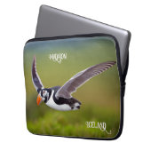 Island Puffin Individuelle Name Laptopschutzhülle (Vorderseite Links)