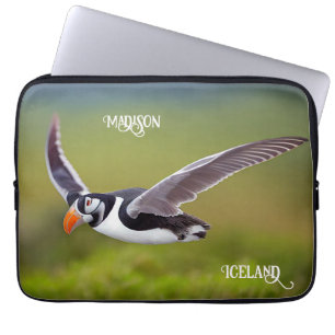 Island Puffin Individuelle Name Laptopschutzhülle
