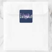 Island Quadratischer Aufkleber (Tasche)