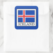 Island Quadratischer Aufkleber (Tasche)
