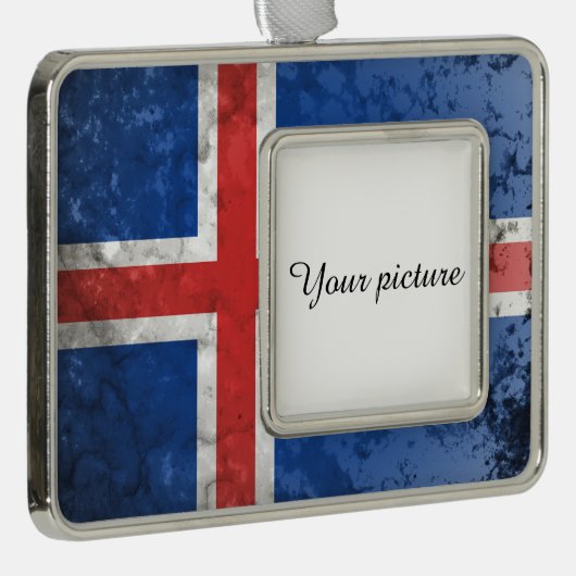 Island Rahmen-Ornament Silber (Rechts)